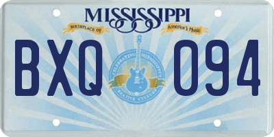 MS license plate BXQ094