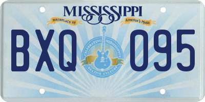 MS license plate BXQ095