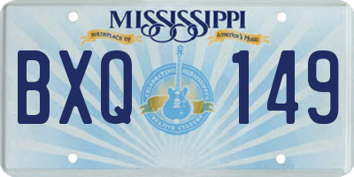 MS license plate BXQ149