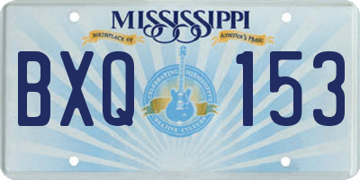 MS license plate BXQ153