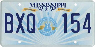 MS license plate BXQ154
