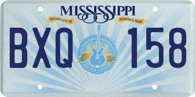 MS license plate BXQ158
