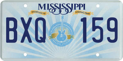 MS license plate BXQ159