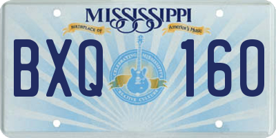 MS license plate BXQ160