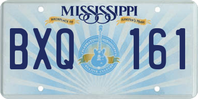 MS license plate BXQ161
