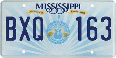 MS license plate BXQ163