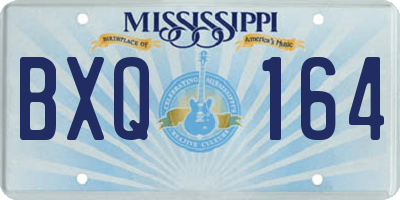 MS license plate BXQ164