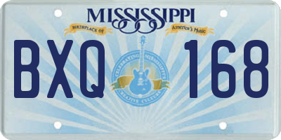 MS license plate BXQ168