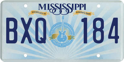 MS license plate BXQ184