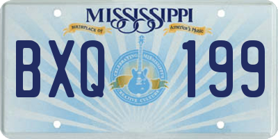 MS license plate BXQ199