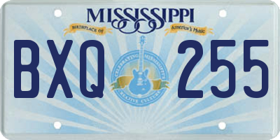 MS license plate BXQ255