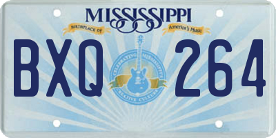 MS license plate BXQ264