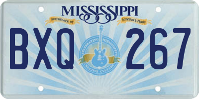 MS license plate BXQ267