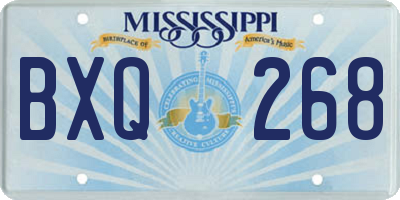 MS license plate BXQ268