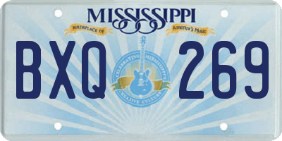 MS license plate BXQ269