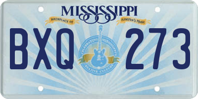 MS license plate BXQ273