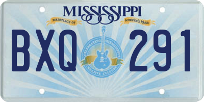MS license plate BXQ291