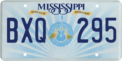MS license plate BXQ295
