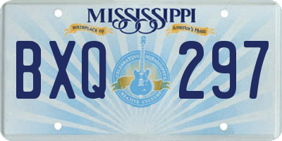 MS license plate BXQ297