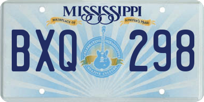 MS license plate BXQ298