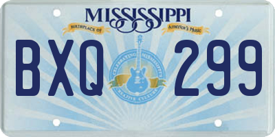 MS license plate BXQ299