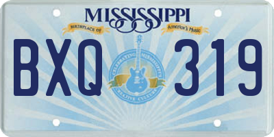 MS license plate BXQ319