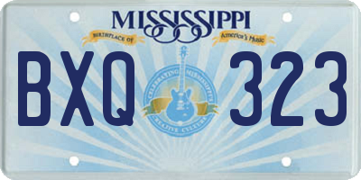 MS license plate BXQ323