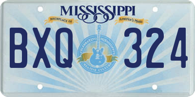 MS license plate BXQ324