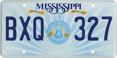 MS license plate BXQ327