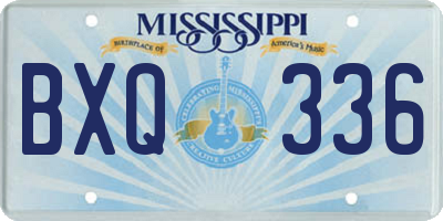 MS license plate BXQ336
