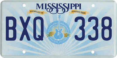 MS license plate BXQ338
