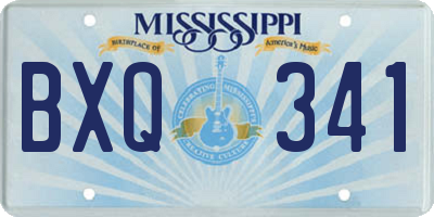 MS license plate BXQ341
