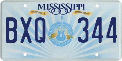 MS license plate BXQ344