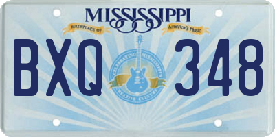 MS license plate BXQ348