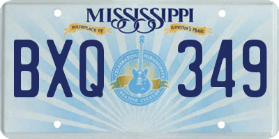 MS license plate BXQ349