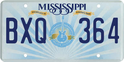 MS license plate BXQ364