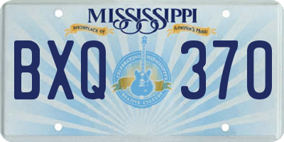 MS license plate BXQ370