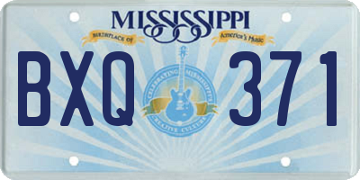 MS license plate BXQ371