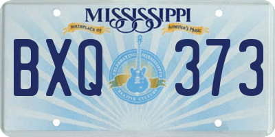 MS license plate BXQ373