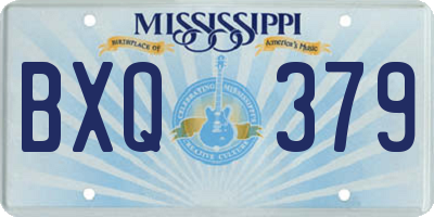 MS license plate BXQ379