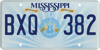 MS license plate BXQ382