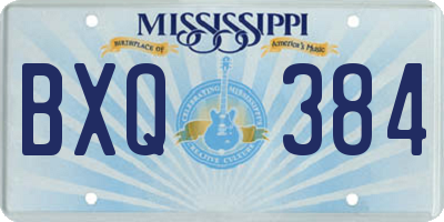 MS license plate BXQ384