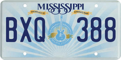 MS license plate BXQ388