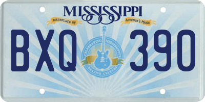 MS license plate BXQ390