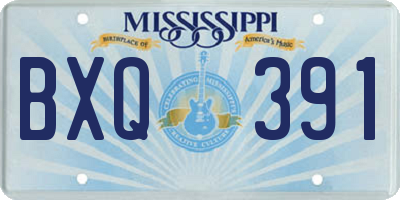 MS license plate BXQ391
