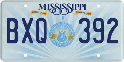 MS license plate BXQ392