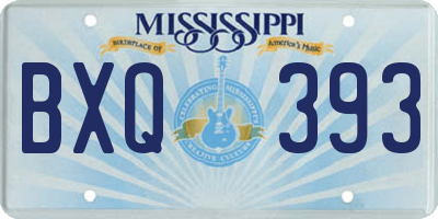 MS license plate BXQ393