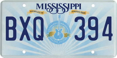 MS license plate BXQ394