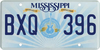 MS license plate BXQ396