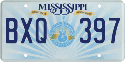 MS license plate BXQ397